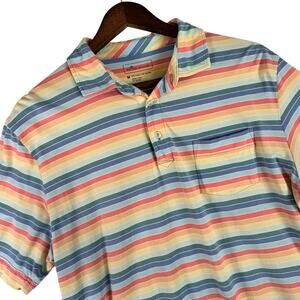 Peter Millar Cannon Beach Stripe Polo Men’s Medium Stretch Cotton Classic Fit